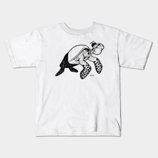 Cool Sea Turtle Kids T-Shirt